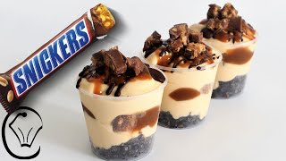 Mini Snickers Cheesecake Dessert Cups Very Easy Make 2 Days Ahead Delicious Caramel Peanut AMAZING!