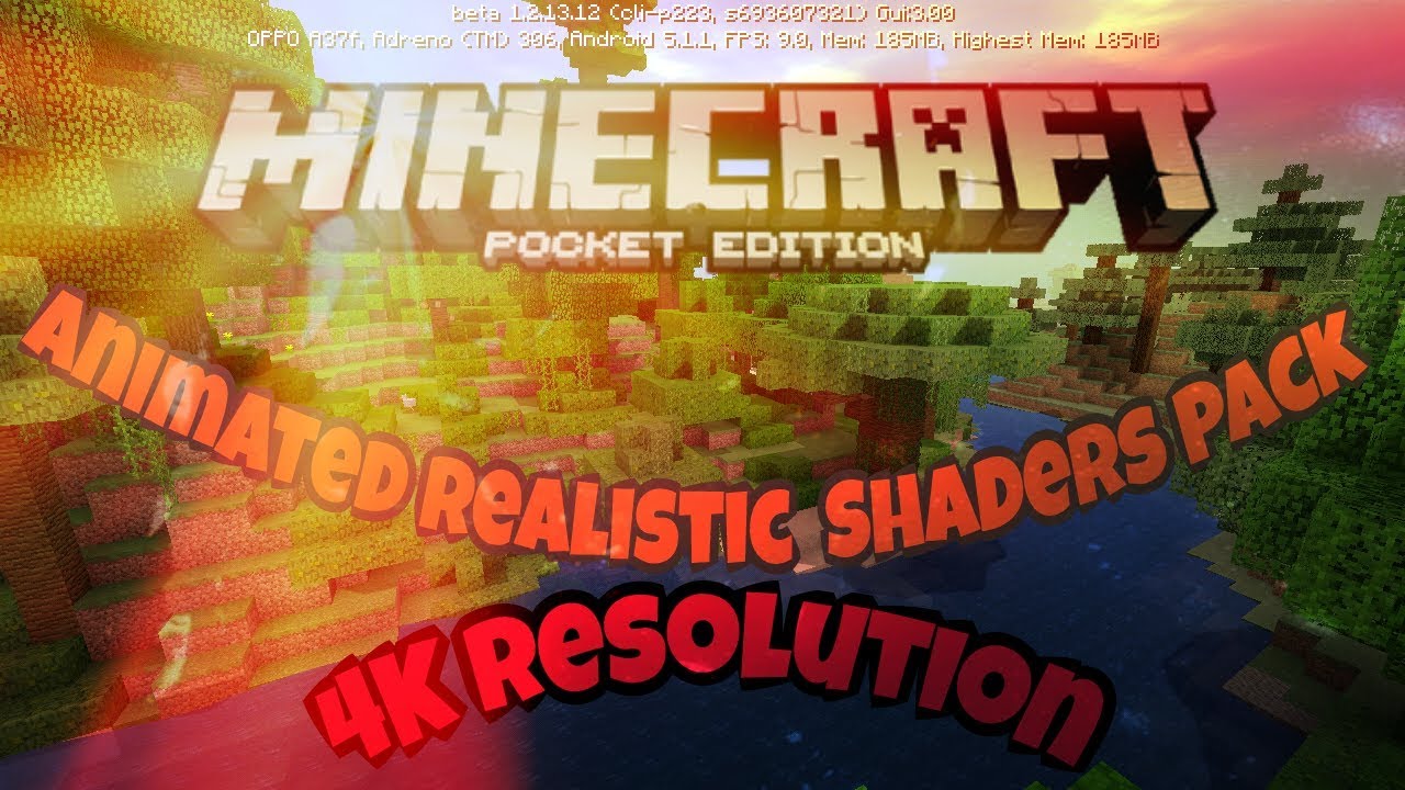 mcpe realistic shaders texture pack