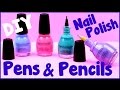 DIY Crafts: Easy DIY Pen & Pencil Nail Polish Bottles - Cool Craft Idea (Mini Pencil & Pen DIYs)