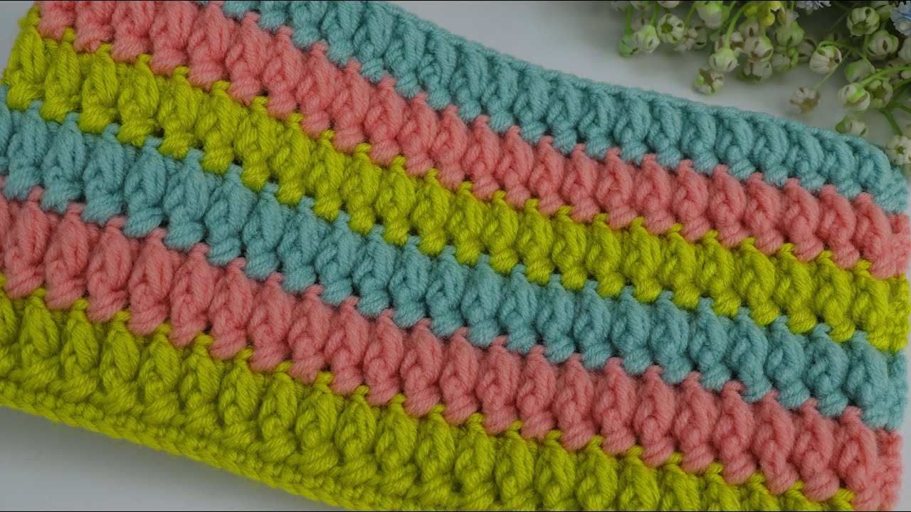 The Simplest Crochet Pattern for Baby Blankets! Quick 2-Row Repeat!