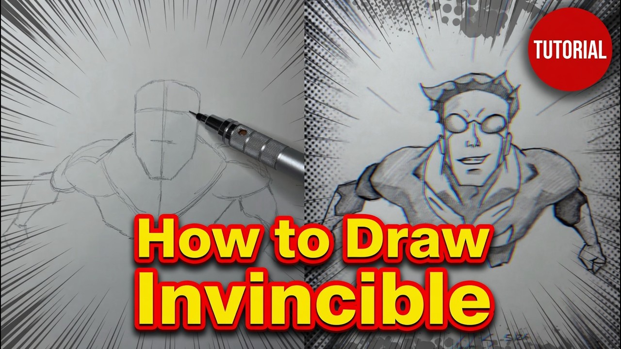 Less Time Draw HOW TO DRAW INVINCIBLE in less than 9 minutes - YouTube