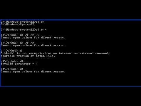 Resolu Chkdsk Impossible D Ouvrir Le Volume En Acces Direct Youtube