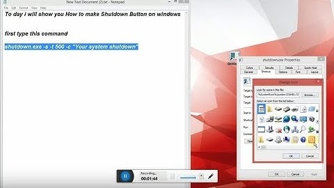 How to make Shutdown Button on windows 7,8,8.1,10!!!!!!!!!!!!
