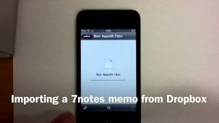7notes: Importing and Exporting with Dropbox (for iPhone) screenshot 4