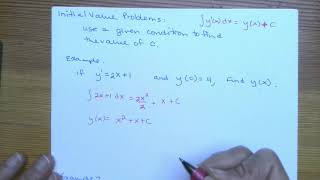 Initial Value Problems with easy antiderivatives