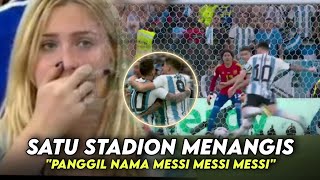 'Satu Stadion Terharu Menangis' 😭 Lihatlah Reaksi Suporter Terharu Usai Messi Bawa Argentina Menang