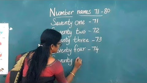 71-80 Number spellings /Number Names 71 -  80 / Diana