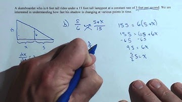 Activity 3.5.4: Related Rates   Shadow Problem