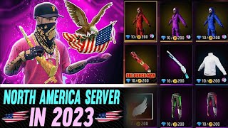 FREE FIRE NORTH AMERICA SERVER🇹🇼😱 IN 2023 FULL REVIEW|BEST SERVER OF FREE FIRE| NORTH AMERICA SERVER