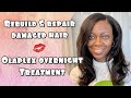 Olaplex overnight treatment on relaxed hair | Olaplex No. 3 6 & 7 | #olaplex #hairtips #relaxedhair