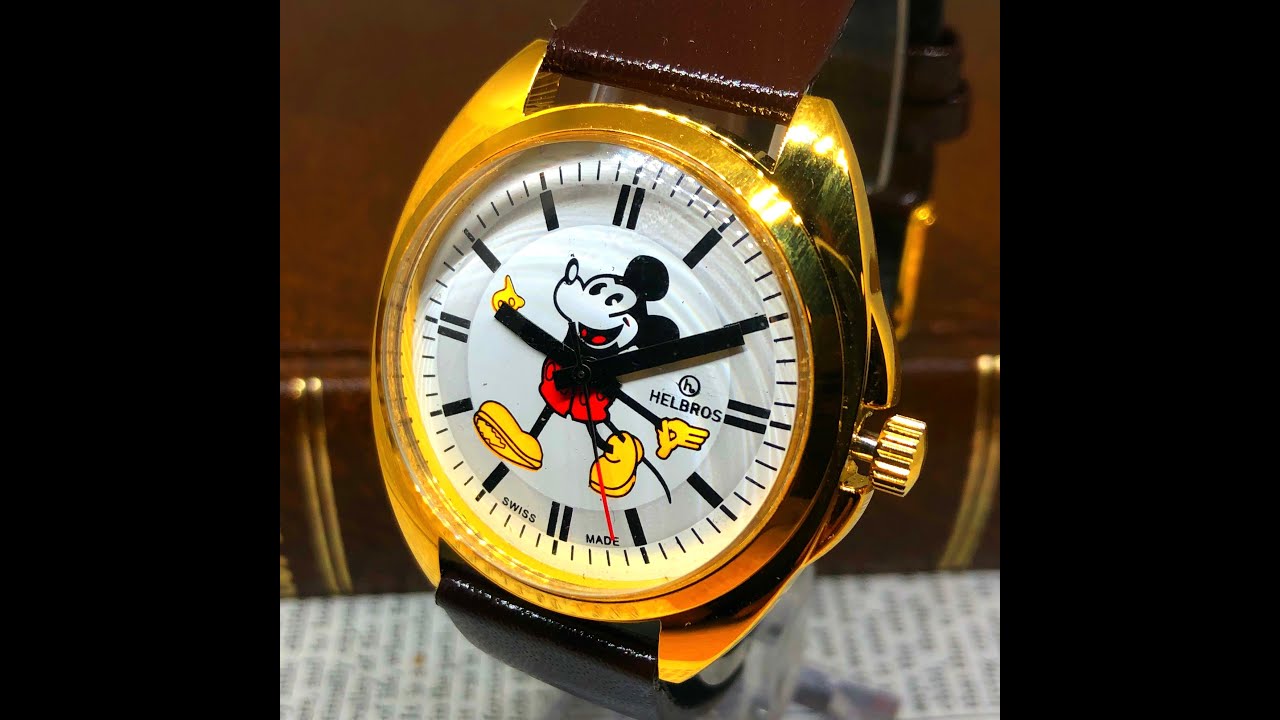 正規品 HELBROS ヘルブロス 手巻き腕時計 ミッキーマウス ディズニー