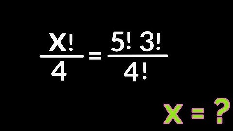 Calculate factorial equation without calculator || Olympiad math factorial question