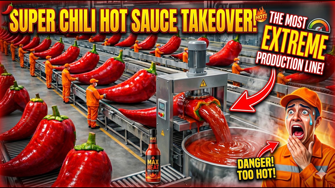 Inside the Factory: Full Process of Premium Spicy Chili Sauce - YouTube