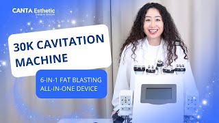 30K Cavitation Machine 6-in-1 | Deep Fat-Blasting & RF Tightening Demo
