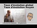 Taux dvolution global et moyen en 5 minutes