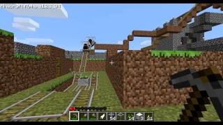 Minecraft multiplayer minecart ride fun!