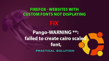 UBUNTU FIX: Firefox - Websites with custom fonts not displaying