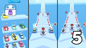 Merge Car Run - Evolution Race : Gameplay Walkthrough Part 5 Levels 81 - 100 (Android,IOS)