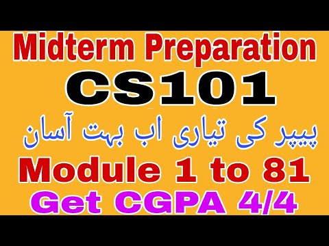 CS101 Midterm Preparation