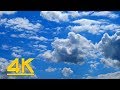 4k floating clouds relaxing nature  fly in the sky calming peaceful blue sky