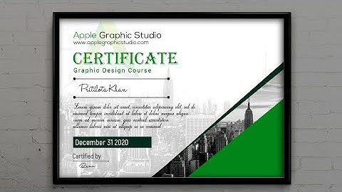 Creative Certificate Template Design - Photoshop Tutorial