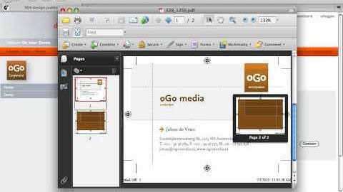 Naamkaart web2print design publisher demo
