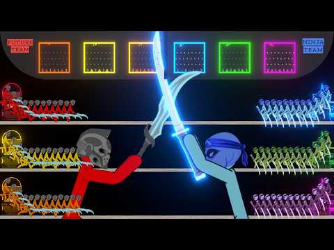 War of The Ages ~ Stickman 3x3 Team Battle   Future Ages vs NINJA Battle Fight - Stickman & Ragdoll