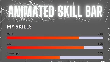 How To Create A Animated Skill Bar Using Only HTML And CSS.
