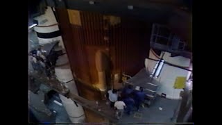 STS-26 External Tank and Solid Rocket Boosters Mating (Audio Issue)