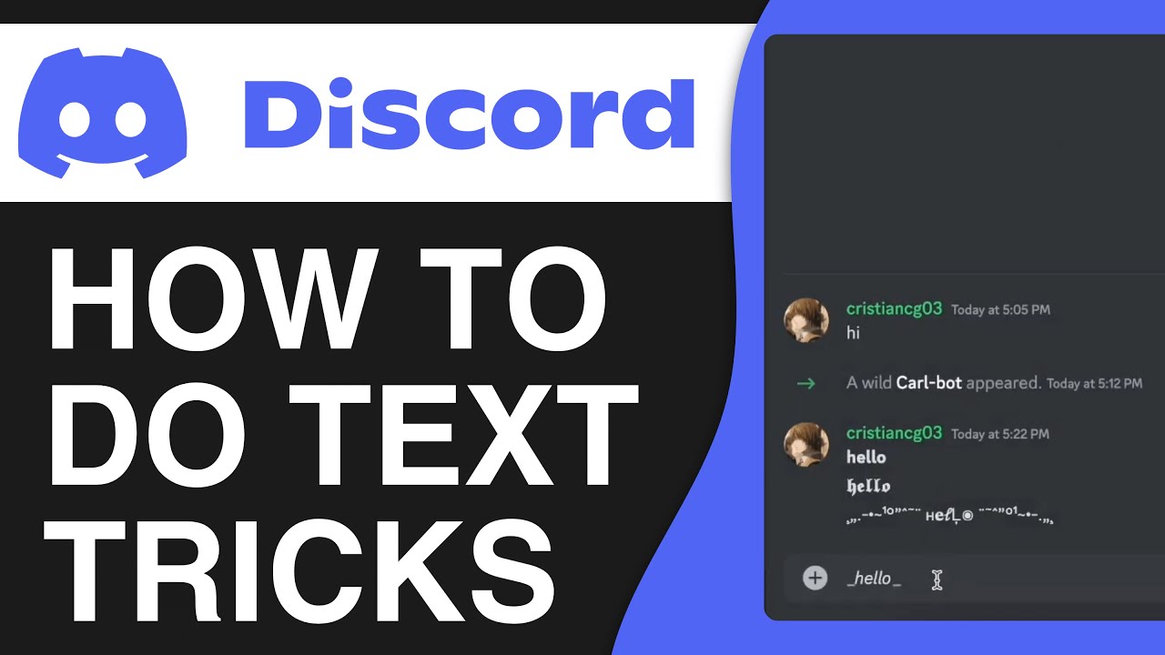 How To Do Discord Text Tricks [Text Styles] - YouTube