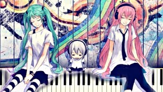 Reboot - Hatsune Miku, Megurine Luka & Samune Zimi (piano tutorial)