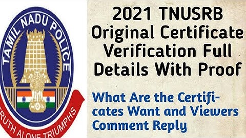 ❤️Tnusrb Certificate Verification Full Details With Proof Must Watch and Share Guys 🎉