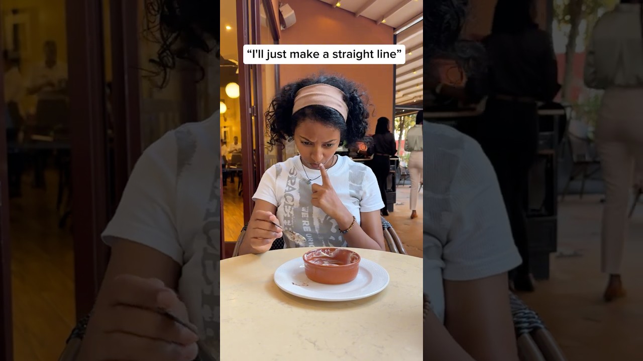 Eating dessert in a straight line is harder than it looks! #funny #humor #foodie