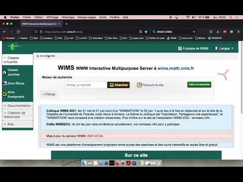Tutoriel de connexion a la platforme WIMS