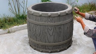 Creative And Unique Ways To Use Wine Barrels With Cement