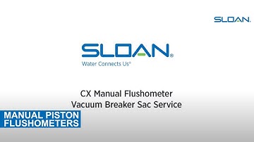 CX Manual Flushometer - Vaccum Service
