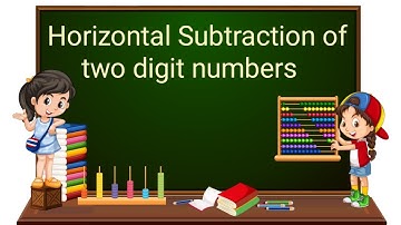 Horizontal Subtraction of two digit numbers | Two digit subtraction for kids | English | Class 3