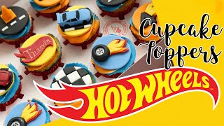 Hot Wheels Cupcakes tutorial Hot Wheels cake toppers Boys cake toppers Cars cake