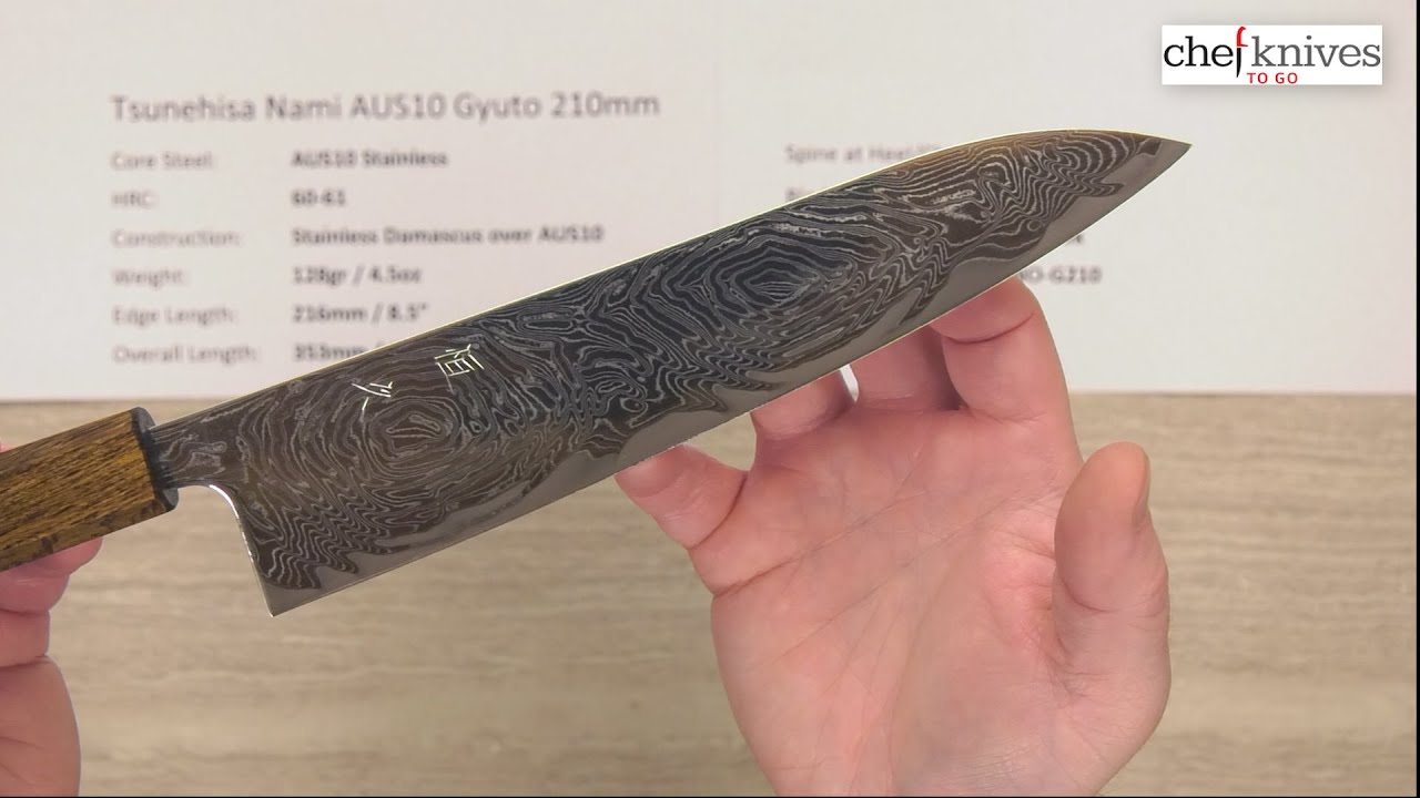 Tsunehisa AUS10 Nami Gyuto 210mm | Tosa, Japan