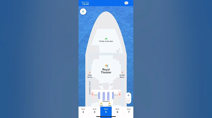 Key features in Royal Caribbean app