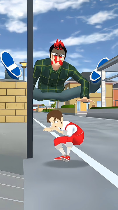 Yuta is trying to hide from that giant monster #shortvideo #sakuraschoolsimulator #monster
