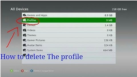How to Delete Profile in Xbox 360