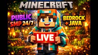 MINI GAMAR IS LIVE MINECRAFT PUBLIC SMP 24/7 ONLINE | CRACKED JAVA / BEDROCK &amp; POCKET EDITION #viral