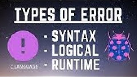 BUG, DEBUGGING, TYPES OF ERRORS IN C LANGUAGE LECTURE NO. 9 ( COMPUTER SCIENCE INTER PART II )
