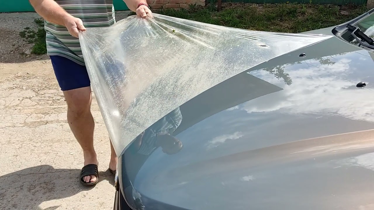 Снятие пленки с капота после пяти лет. Лада Веста. - YouTube