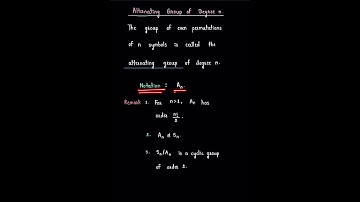 Concept of Alternating Group #abstractalgebra#alternating_group#symmetric_group