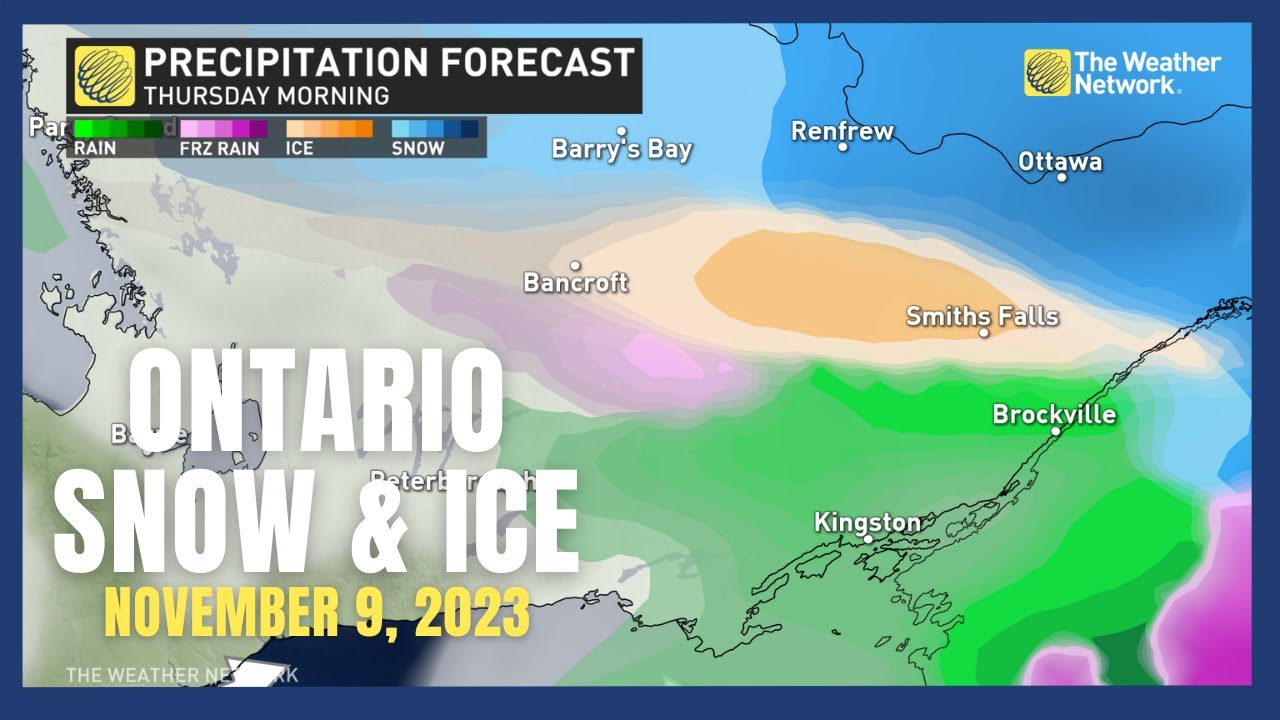 Ontario Weather: Snow and ice make for difficult Thursday commute - YouTube