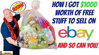 How I Got $1000 Worth of FREE STUFF to Sell on Ebay!