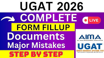 UGAT 2026 Application Form - UGAT Registration 2026| How To Fill UGAT 2026 Application Form