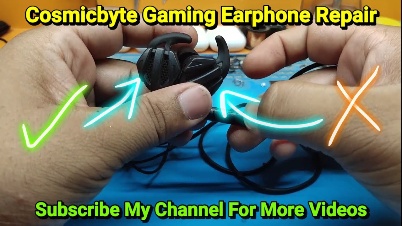 Cosmic Byte Gaming Earphone One Side Not Working Repair in hindi - YouTube